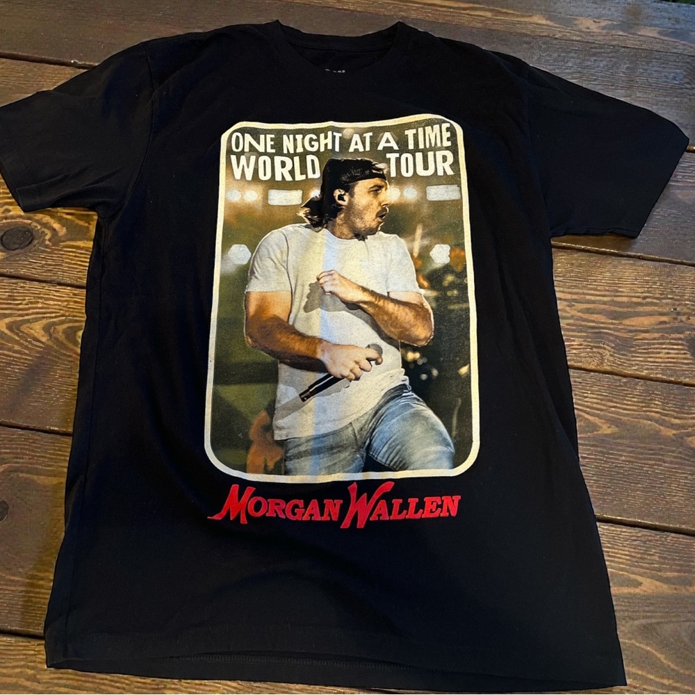 Morgan Wallen One Night At A‎ Time World Tour Black T-Shirt Size L